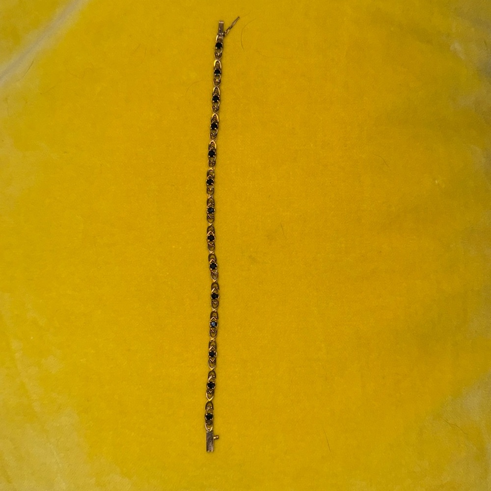 14k gold and sapphire bracelet